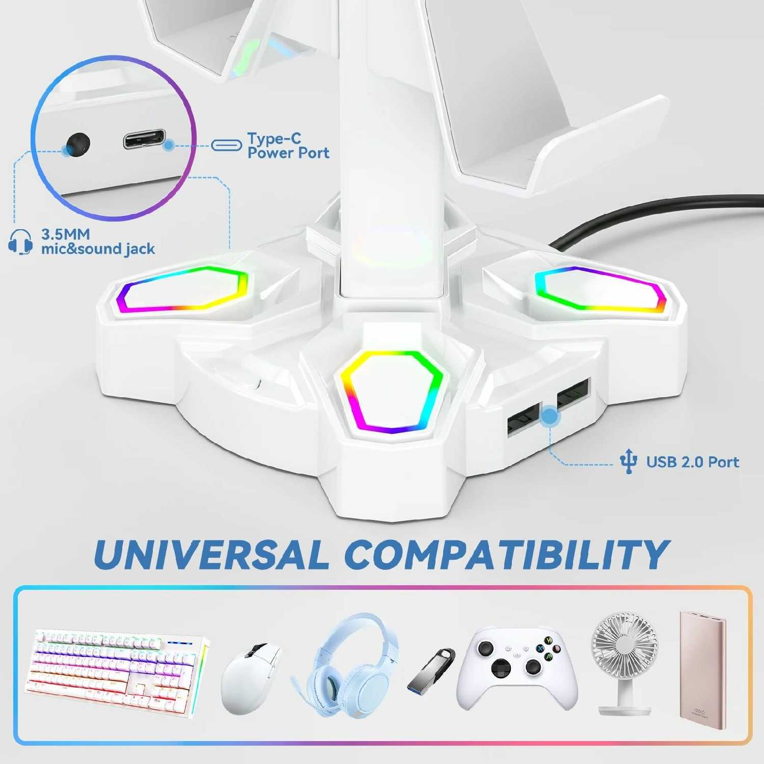Подставка Подставка с RGB подсветкой (для игровых геймпадов и наушников) фотография 4