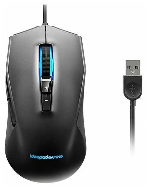 Мышь LENOVO IdeaPad Gaming M100 RGB, проводная, USB, графитовый (GY50Z71902) фотография 1