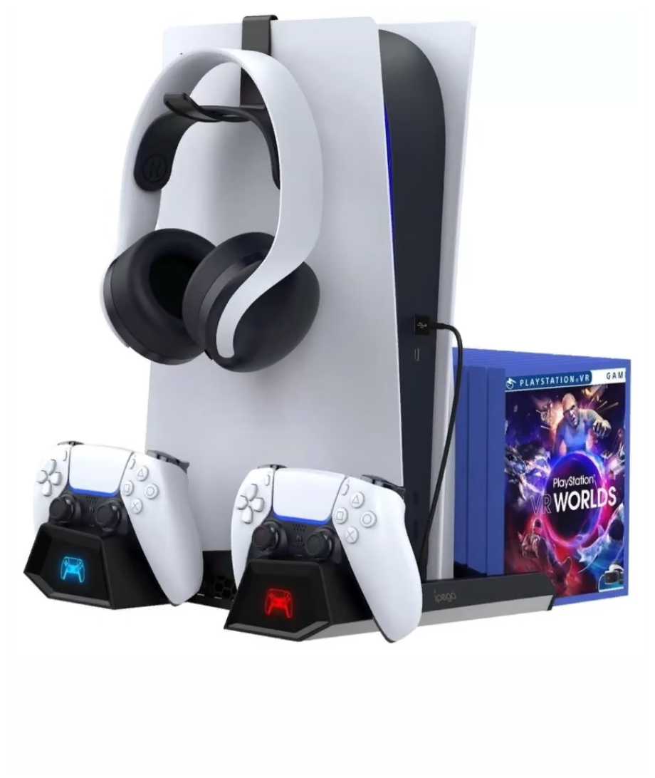 Многофункциональный стенд iPega для PS5 c функцией охлаждения и док-станцией, 6в1, iPega PG-P5023
