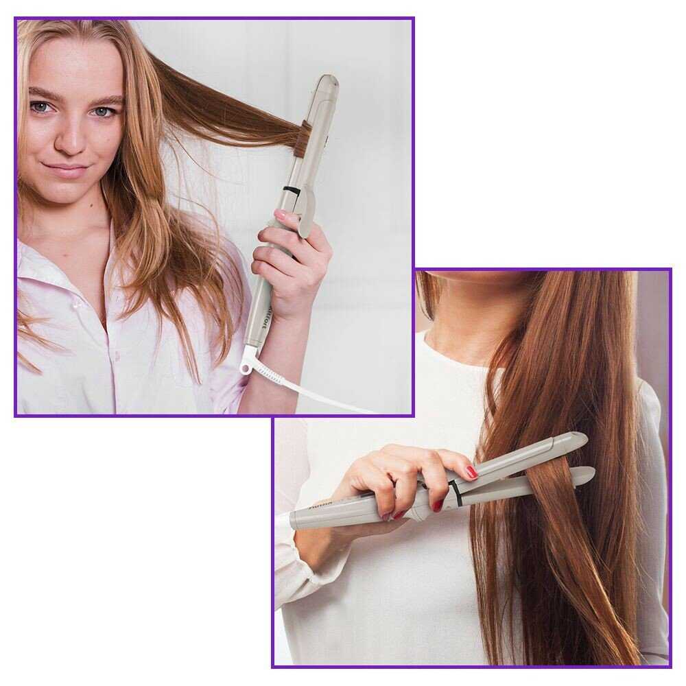 Выпрямитель для волос Kitfort 2 в 1 [КТ-3250] фотография 2
