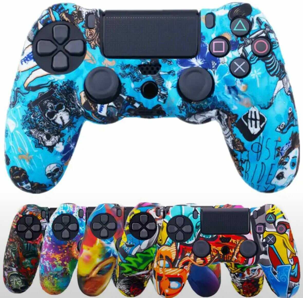 Силиконовый чехол Sony Playstation 4 Чехол для геймпада PS4 фотография 19