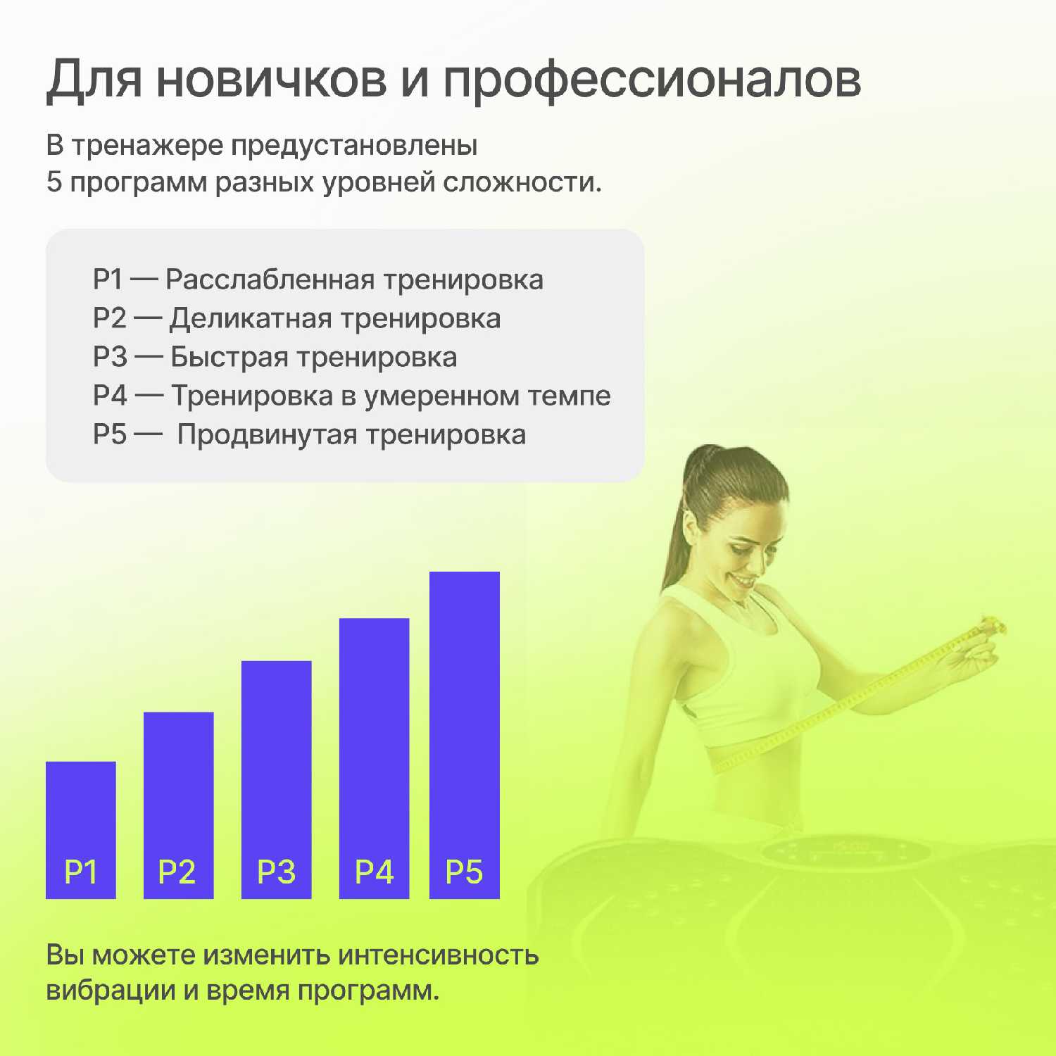 Виброплатформа Urbanfit с bluetooth, эспандерами и пультом ДУ, 120 скоростей, 5 режимов фотография 18