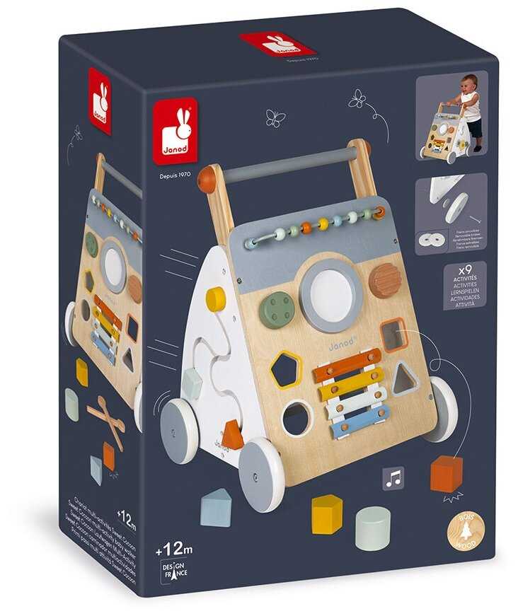 Тележка-каталка развивающая с комплектом игр Janod, серия Sweet cocoon J04410 фотография 15
