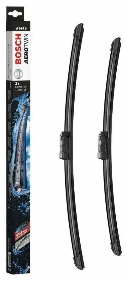 Щетка стеклоочистителя бескаркасная Bosch Aerotwin A974S, 2 шт. фотография 12