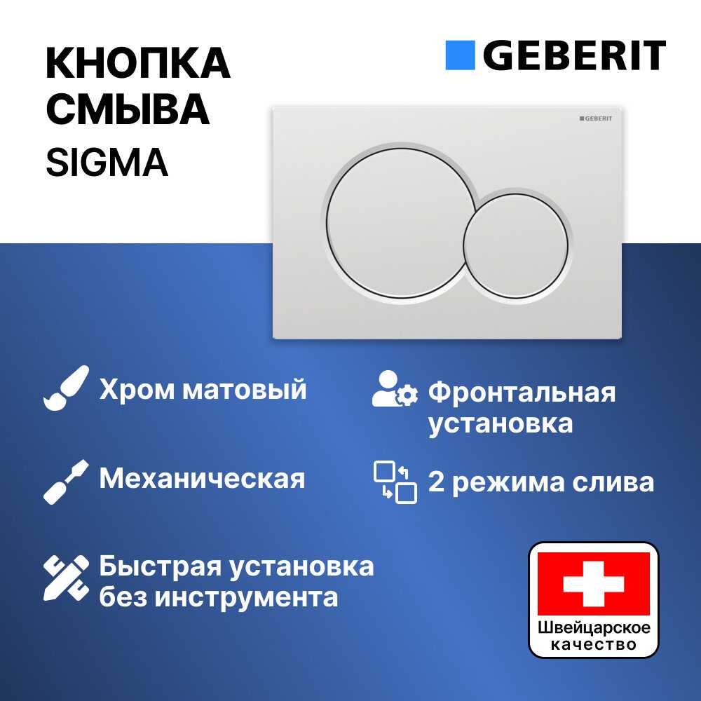 Кнопка смыва GEBERIT Sigma 01 (115.770. JQ.5) фотография 13