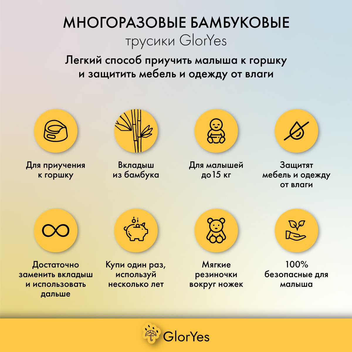 Трусики для приучения к горшку GlorYes! Пазл (10-20 кг) фотография 6