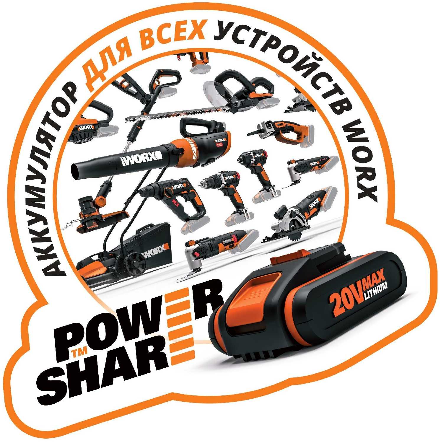 Аккумуляторная пила Worx WX500.9 фотография 2