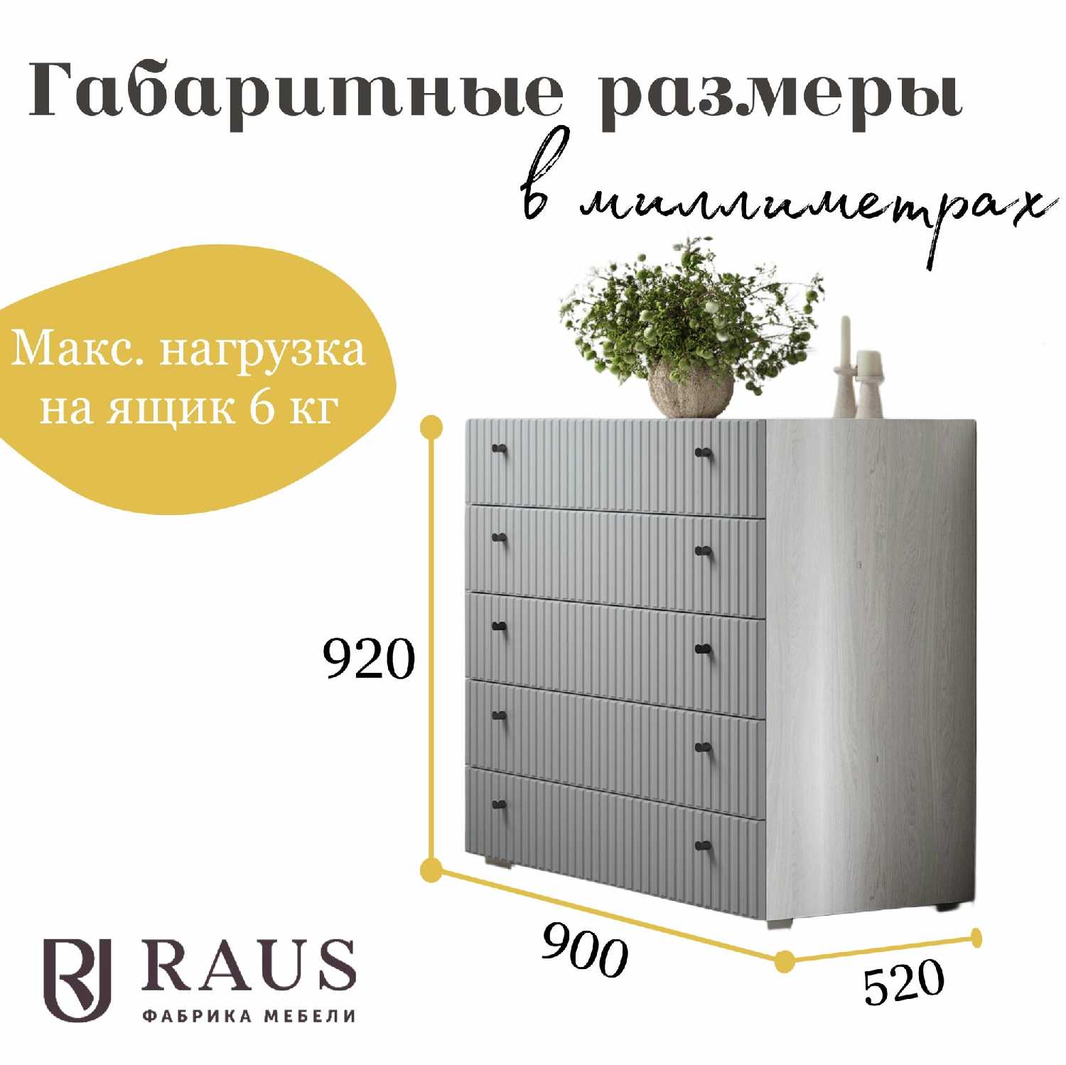 Комод RAUS Милания Гриджио фотография 1