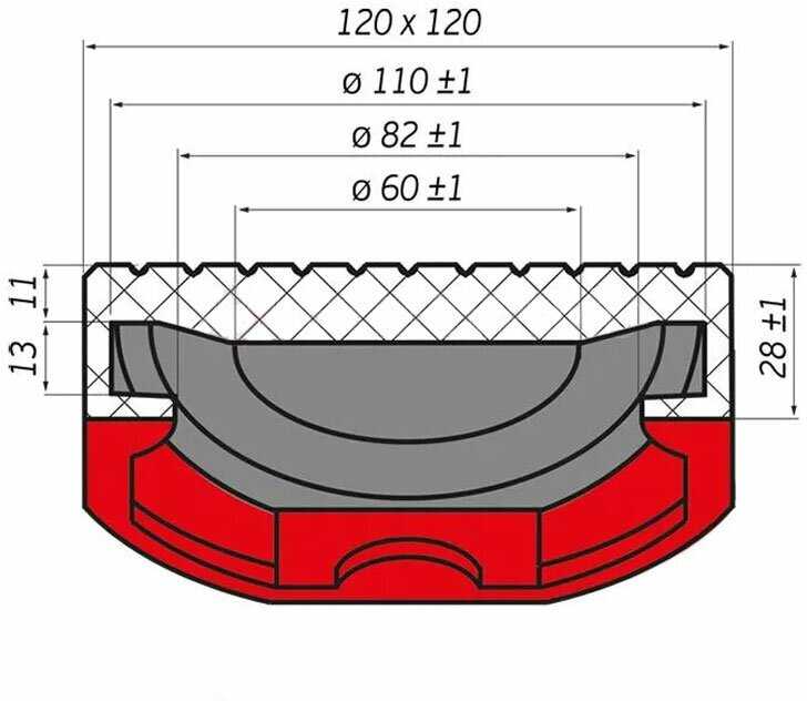 Опора резиновая Опора резиновая (1048) фотография 3