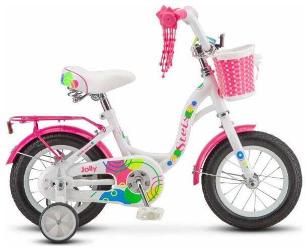 Детский велосипед Stels Jolly 12” V010, рама 8” Белый/розовый [LU094057-LU084745]