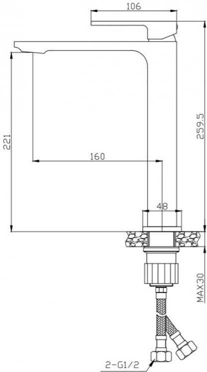 Смеситель для ванны BelBagno Luce LUC-LMC фотография 10