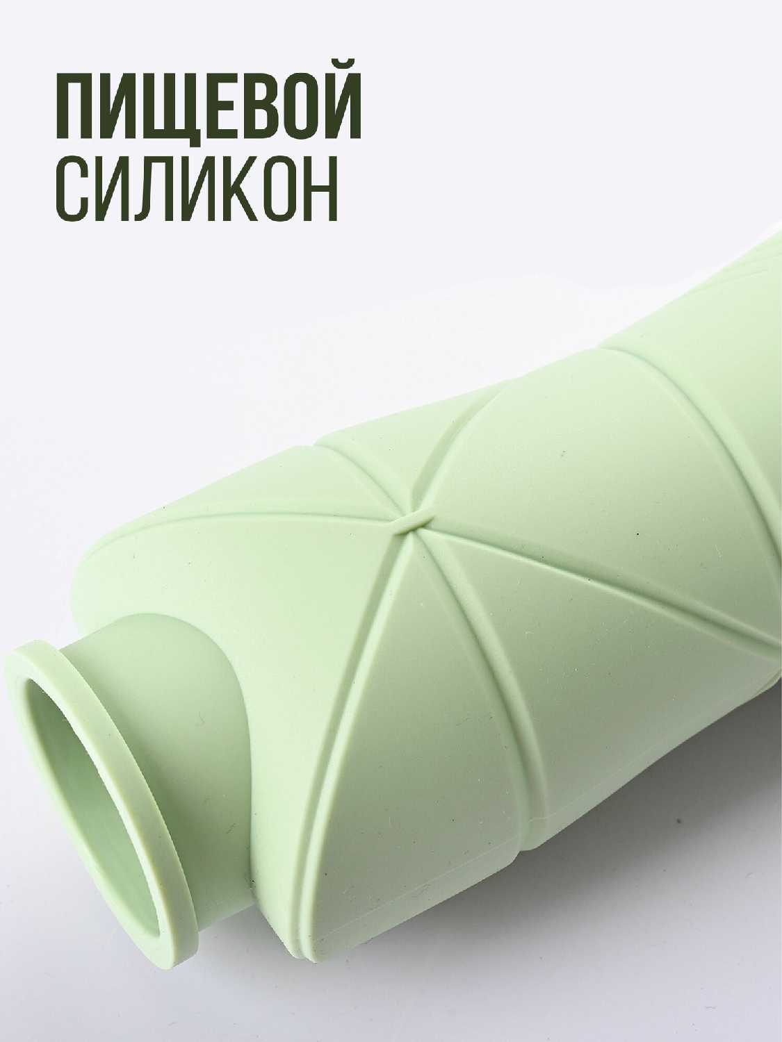 Складная спортивная бутылка с карабином (600 ml) фотография 12
