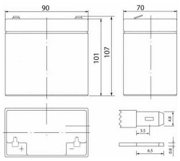 Аккумуляторная батарея Security Force SF 12045 12В фотография 3