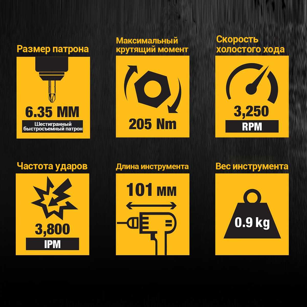 Винтоверт аккумуляторный DeWALT DCF850N [20V, 205 Нм, 1/4 HEX] фотография 1