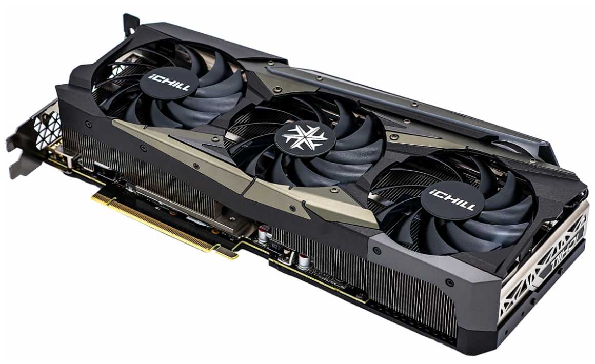 Видеокарта INNO3D GeForce RTX 3080 ICHILL X4 LHR 10Gb (C30804-106XX-1810VA36H) фотография 11