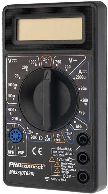 Портативный мультиметр PROconnect M838 (DT838)