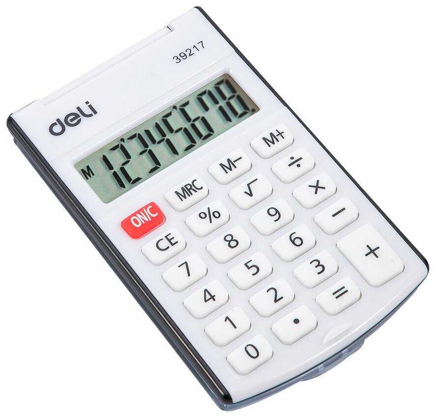 Калькулятор карманный Deli 8-разр, черный фотография 2