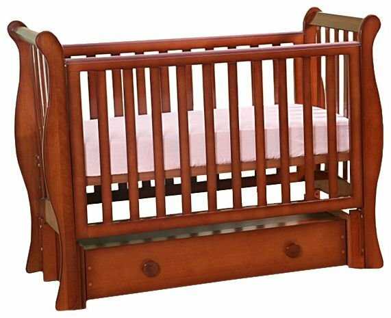 Кроватка ЛЕЛЬ (Кубаньлесстрой) Лаванда АБ 21.2, классическая, поперечный маятник фотография 2