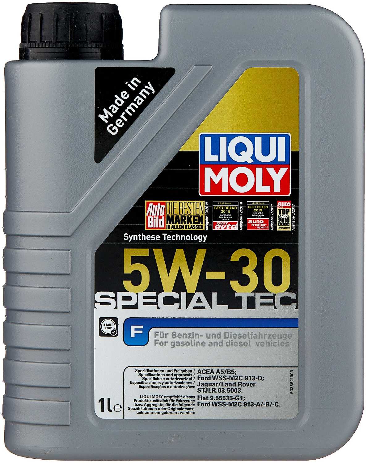 Полусинтетическое моторное масло LIQUI MOLY Special Tec F 5W-30 фотография 6