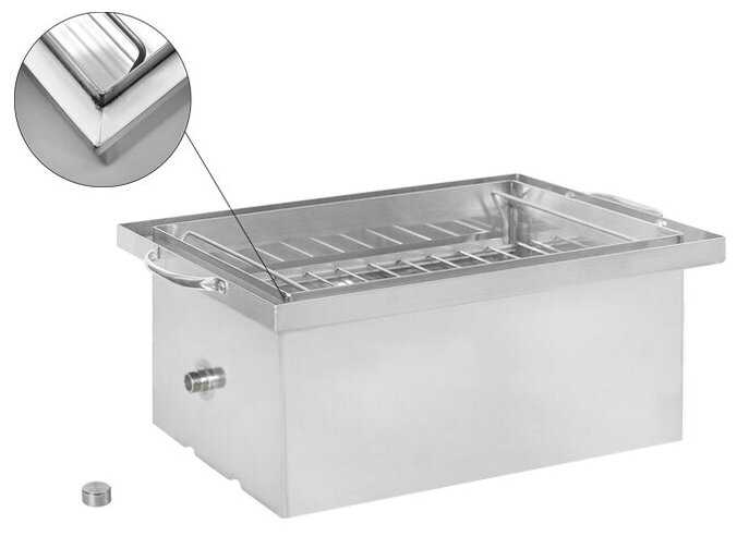 Коптильня KINGSMOKE Lux 550 со штуцером для холодного и горячего копчения. фотография 7