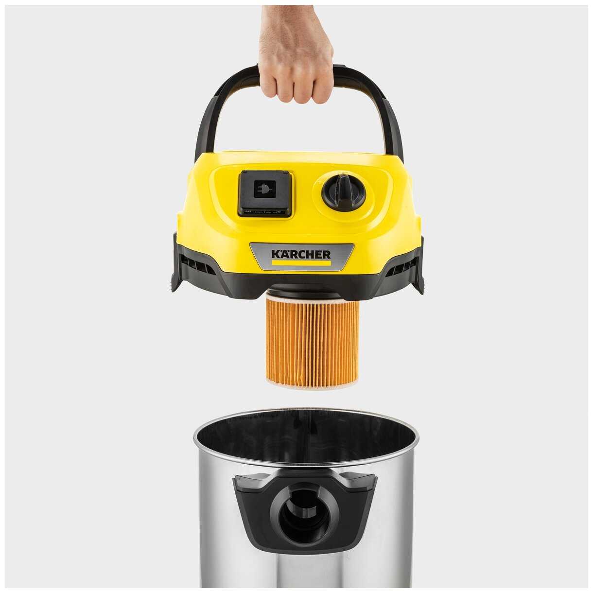 Профессиональный пылесос KARCHER WD 3 P S V-17/4/20, 1000 Вт фотография 3