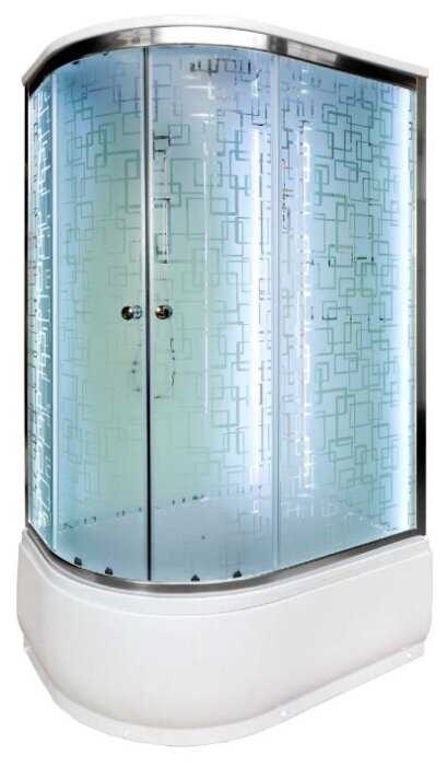 Душевая кабина Deto 4512 R с подсветкой и гидромассажем высокий поддон 120см*80см фотография 2