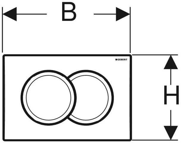 Смывная клавиша Geberit Delta01 двойной смыв (115.107.46.1) фотография 1