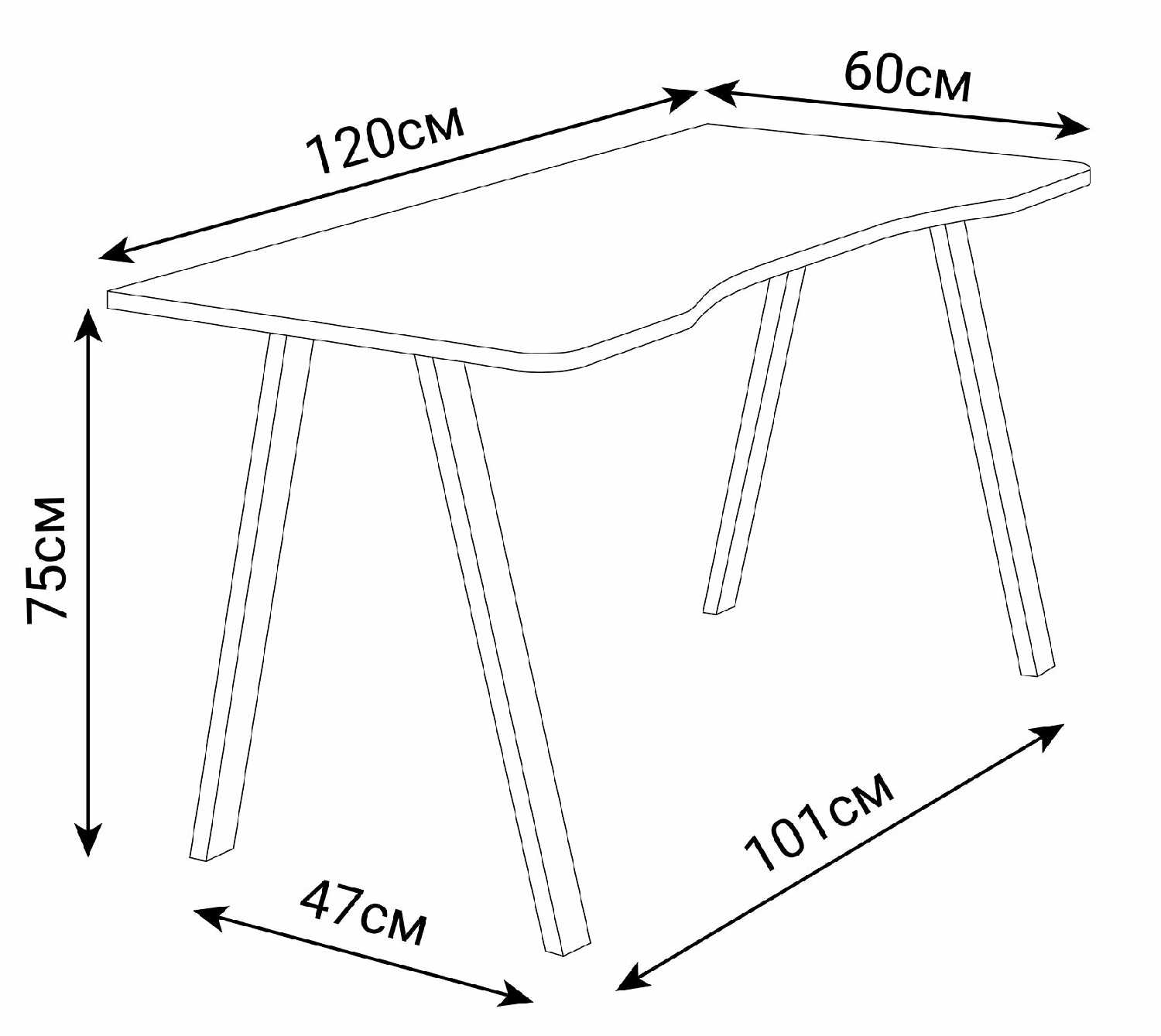 Стол игровой, компьютерный Домотека Оскар 1 (БЛ-2) фотография 6