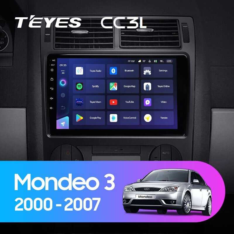 Магнитола Ford Mondeo 3 2000-2007 климат Teyes CC3L 4/32Гб ANDROID 8-ми ядерный процессор, IPS экран, DSP, 4G модем фотография 1