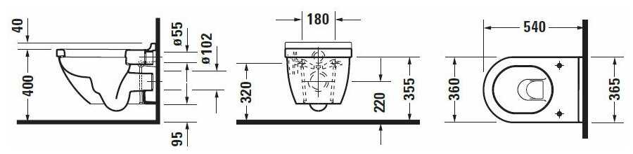 Унитаз, Писсуар, Бачок Duravit 222509 фотография 1