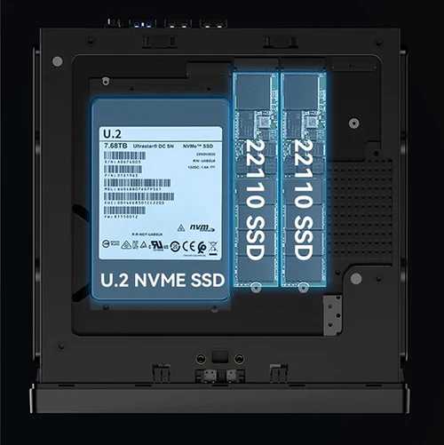 Мини ПК Сервер Minisforum MS-01 [Intel Core i9-12900H, 14 ядер, 20 потоков, barebone, SFP+ 10Gbit, RJ45, BT5.2, WiFi 6, SSD M2 2280, U2, 22100] фотография 4
