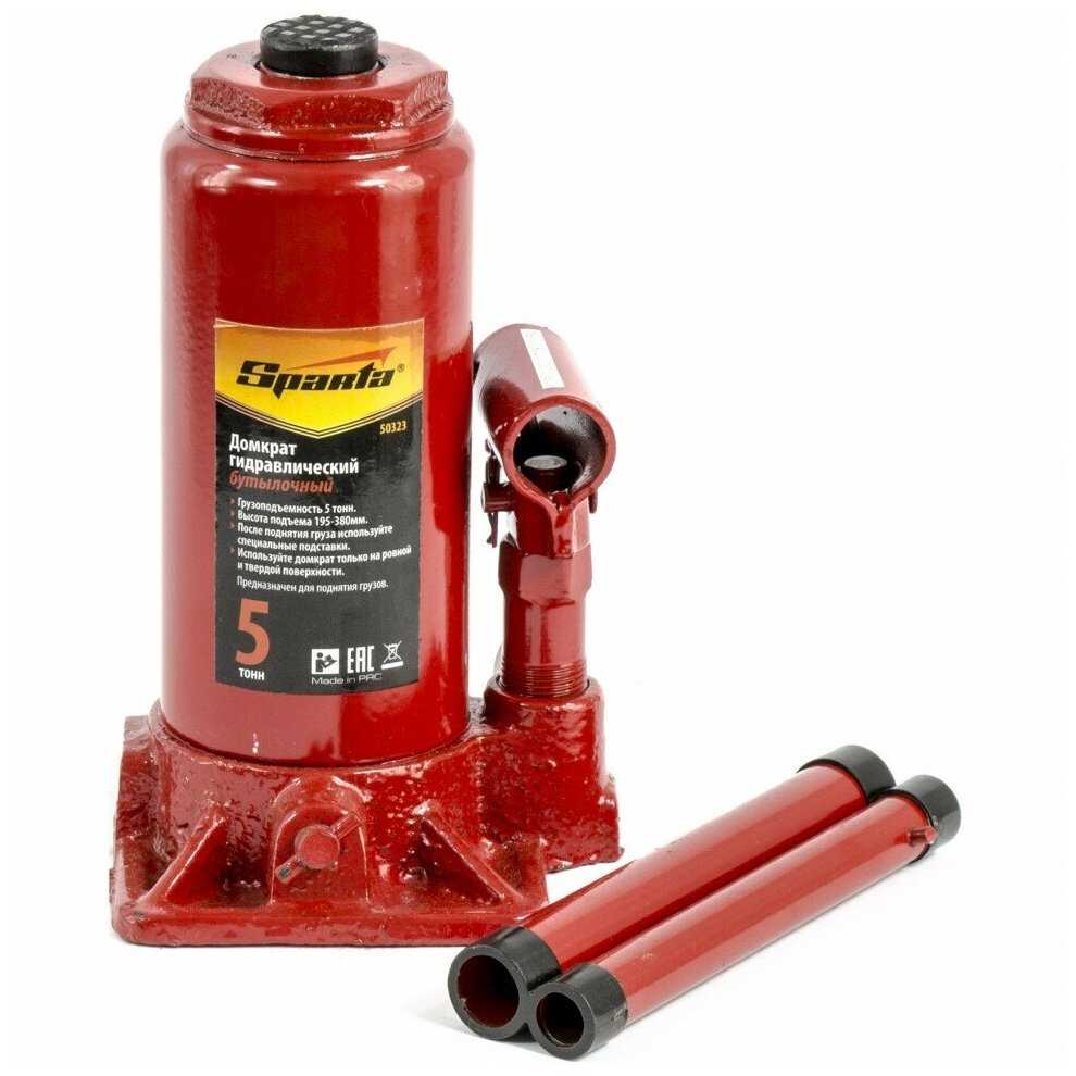 Домкрат бутылочный гидравлический Sparta Домкрат бутылочный гидравлический (50323)