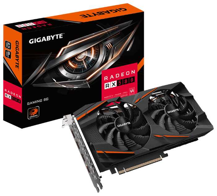 Видеокарта GIGABYTE Radeon RX 580 GAMING 8G (rev. 2.0) (GV-RX580GAMING-8GD) фотография 4