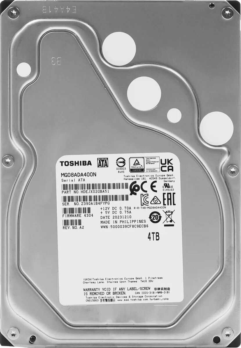HDD Toshiba Enterprise Capacity MG08ADA400N [4TB, SATA III, 3.5