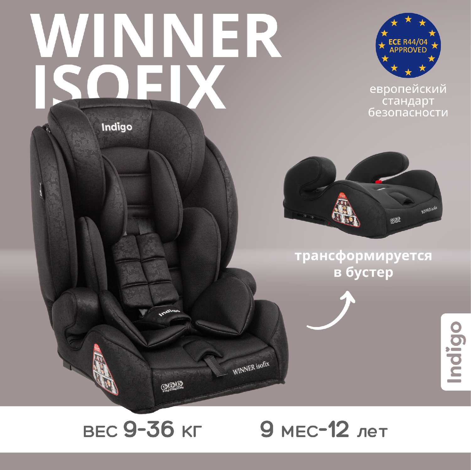 Группа 1/2/3 Indigo WINNER ISOFIX (YB706B)