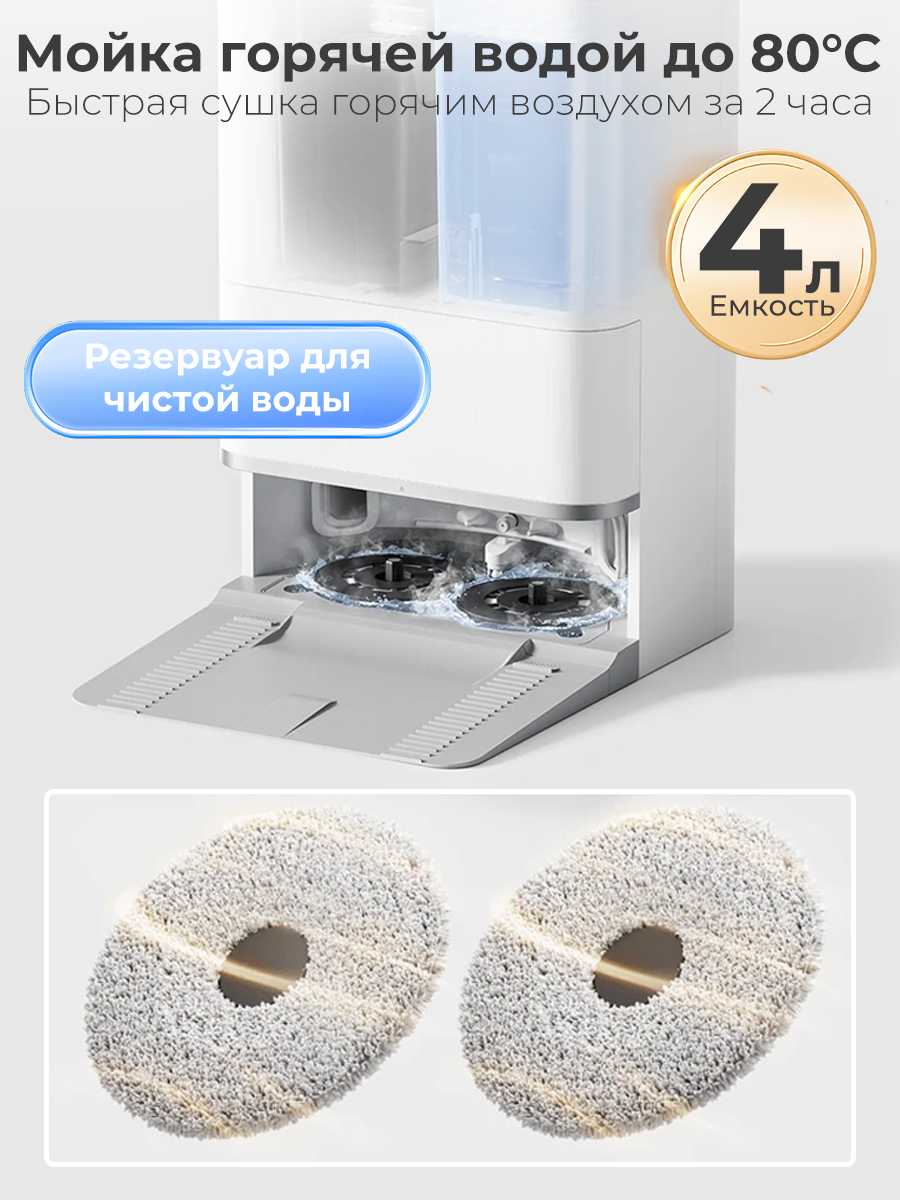 Роботы-пылесосы со станцией самоочистки Xiaomi Робот-пылесос Xiaomi X20+ Белый фотография 6