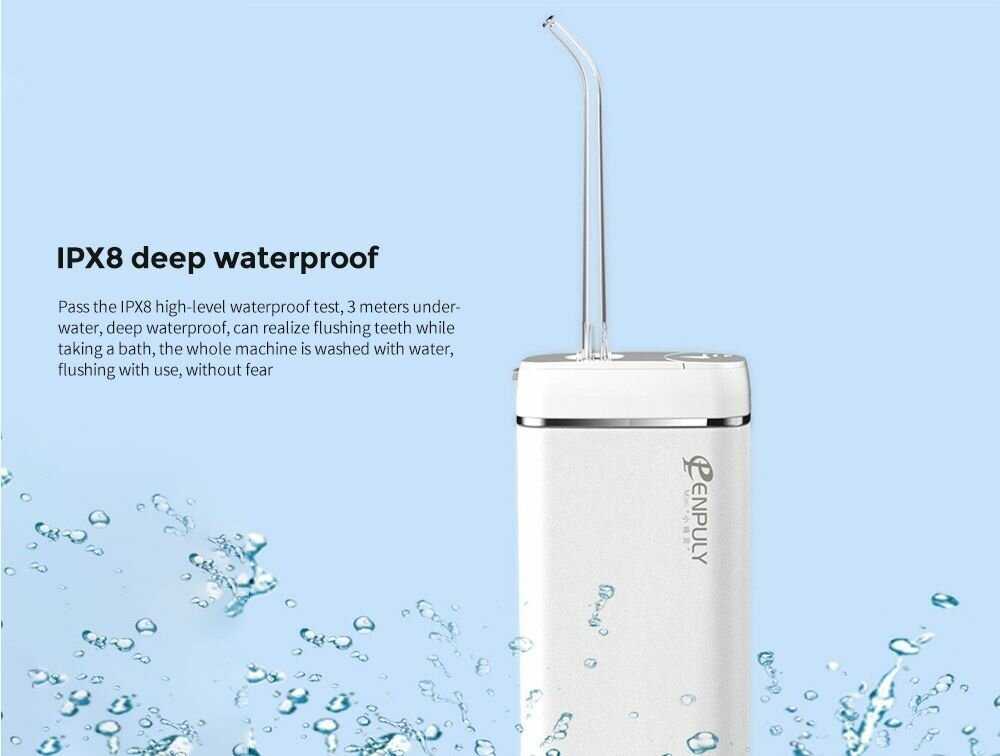 Портативный ирригатор Xiaomi Electric Teeth Flosser M6Plus (ENPULY) фотография 9
