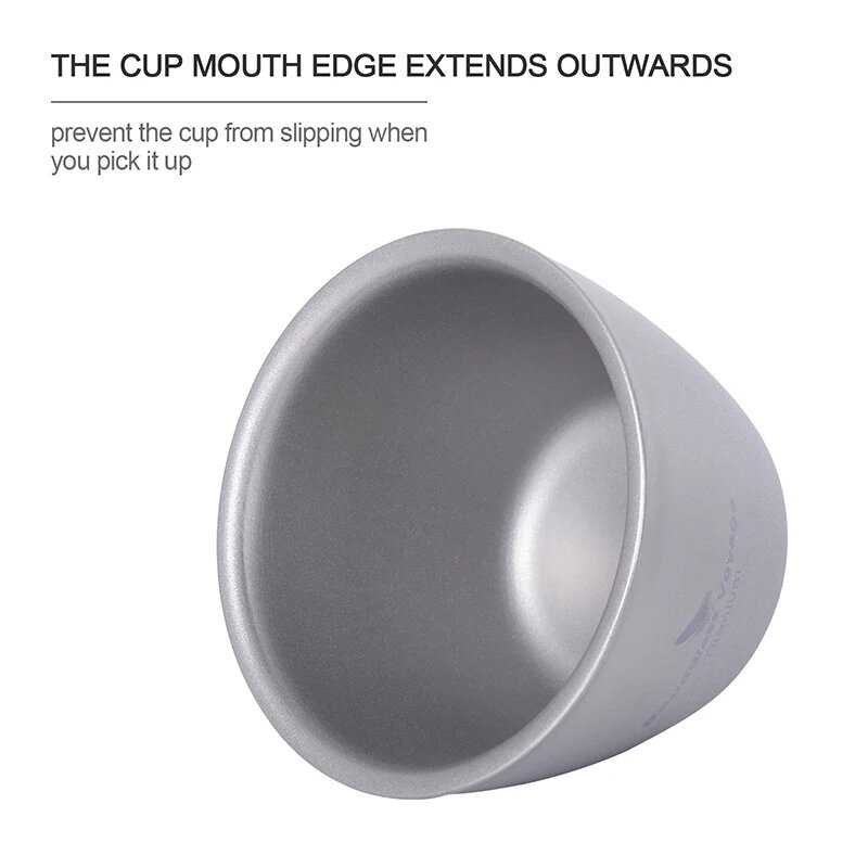 Титановая чайная чашка Boundless Voyage для кемпинга (40 мл) фотография 9