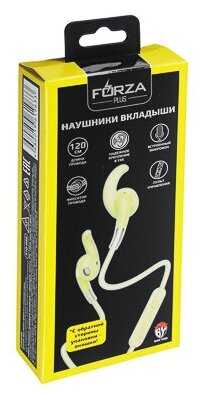 FORZA Наушники проводные вкладыши с гарнитурой, оплетка TPE, 120см, пластик, 3 цвета 410-040 фотография 3