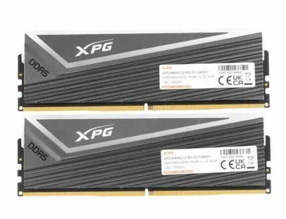Оперативная память ADATA XPG CASTER RGB DDR5 6400 МГц (AX5U6400C3216G-DCCARGY) фотография 2