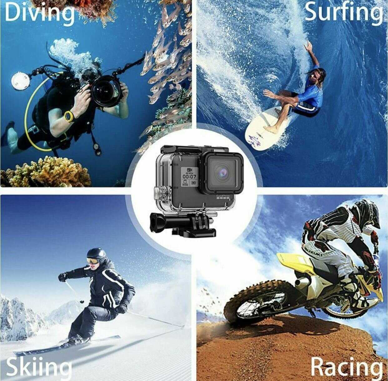 Защитный аквабокс Telesin для GoPro 9/10/11/12 фотография 3