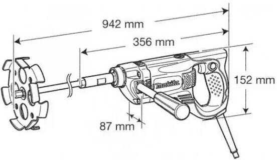 Миксер строительный Makita UT1305 фотография 3