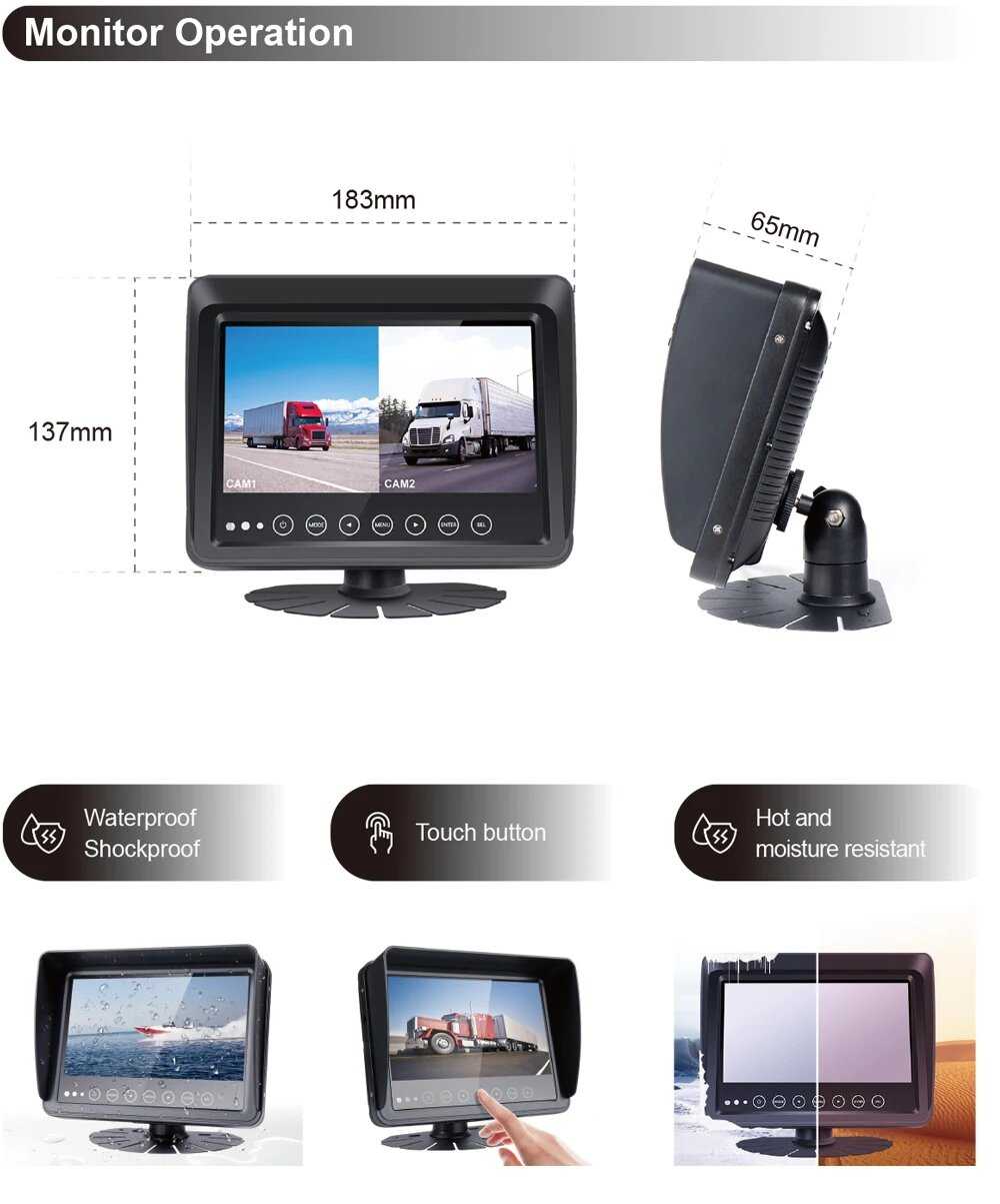 Монитор 10,1 дюймовый IPS AHD AV автомобильный (10.1inch AVC) фотография 8