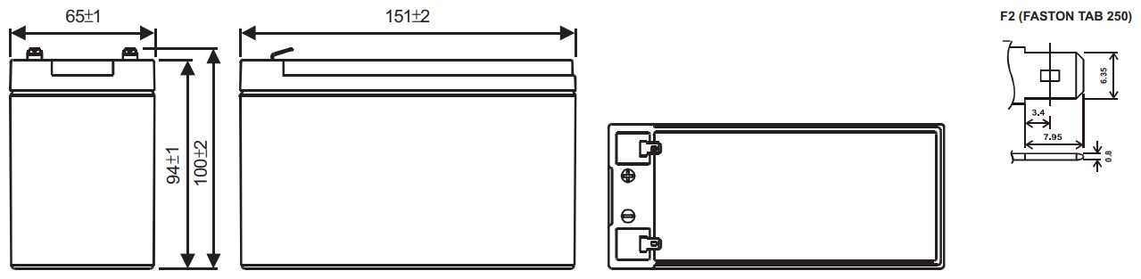 Аккумуляторная батарея WBR GP1272 фотография 2