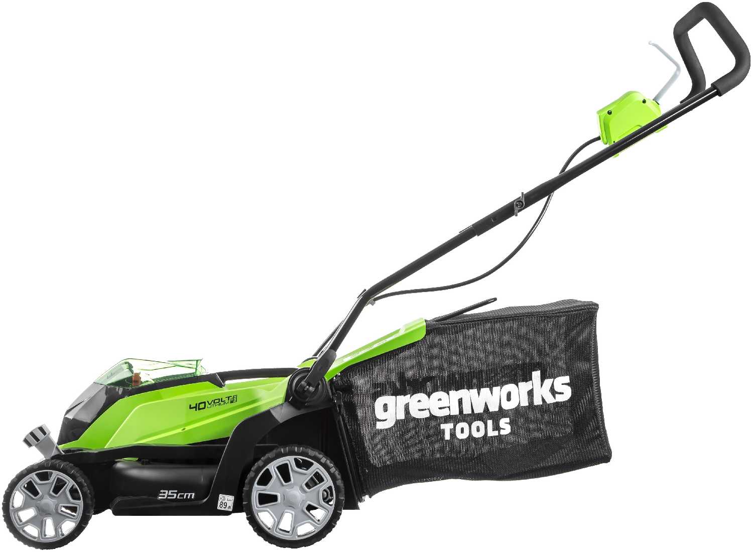 Аккумуляторная газонокосилка Greenworks G40LM35 фотография 2