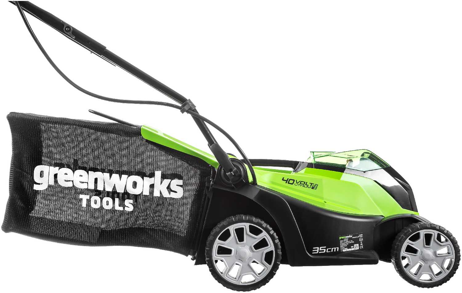 Аккумуляторная газонокосилка Greenworks G40LM35 фотография 3