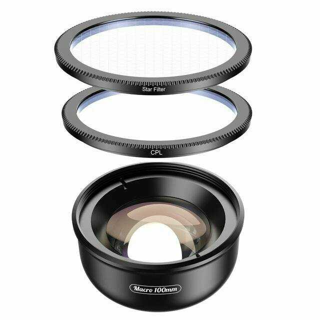 Объектив Apexel 100mm Macro Kit (CPL-фильтр, крепление для смартфонов) фотография 6
