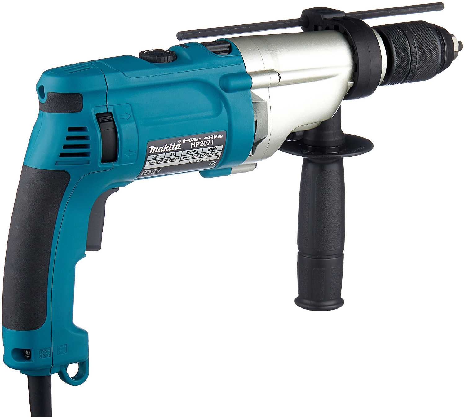 Дрель ударная Makita HP2071, 1010 Вт фотография 2