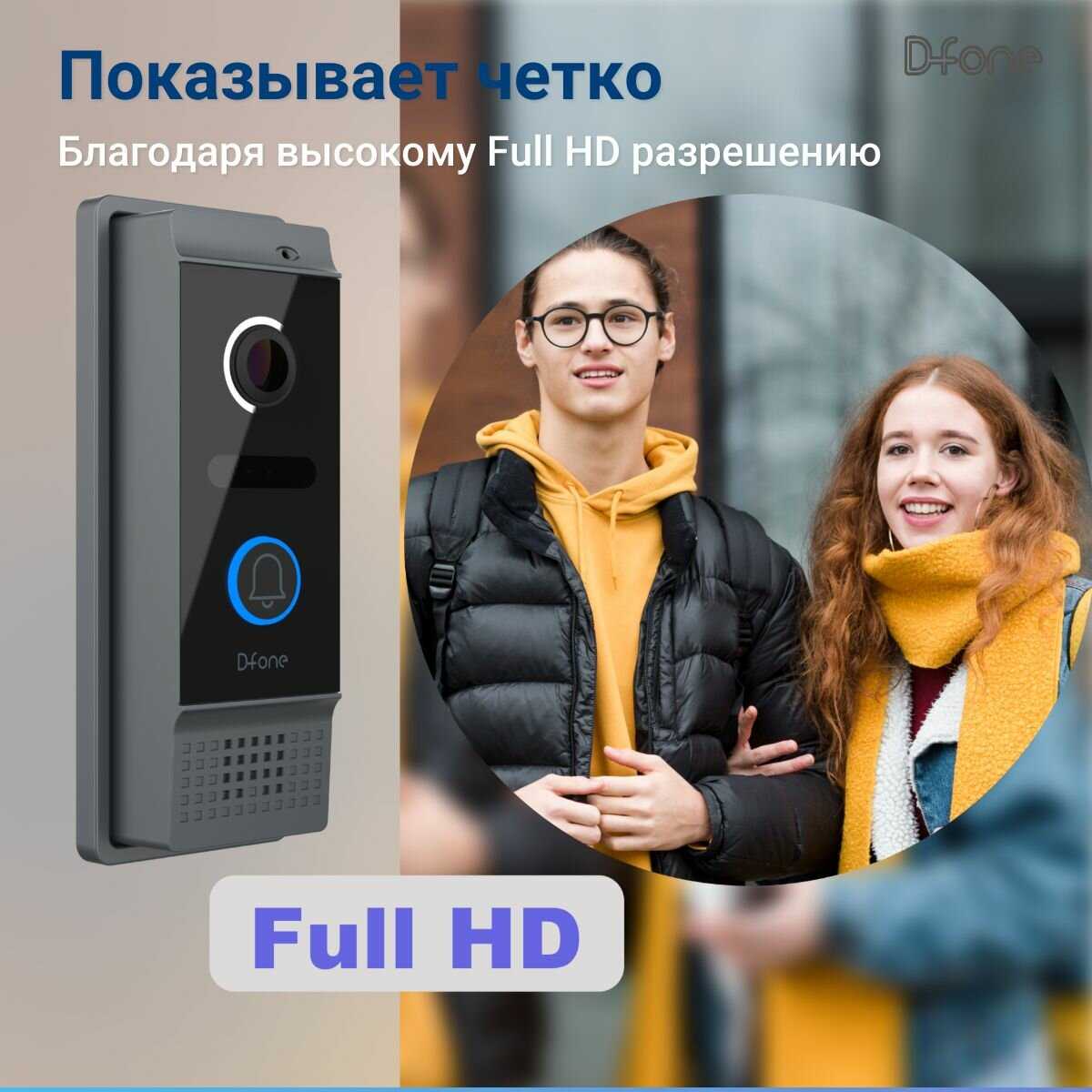 Комплект видеодомофона D-fone Smart 7 Kit (состав: монитор Smart 7 + панель Bell 20 Графит) фотография 24