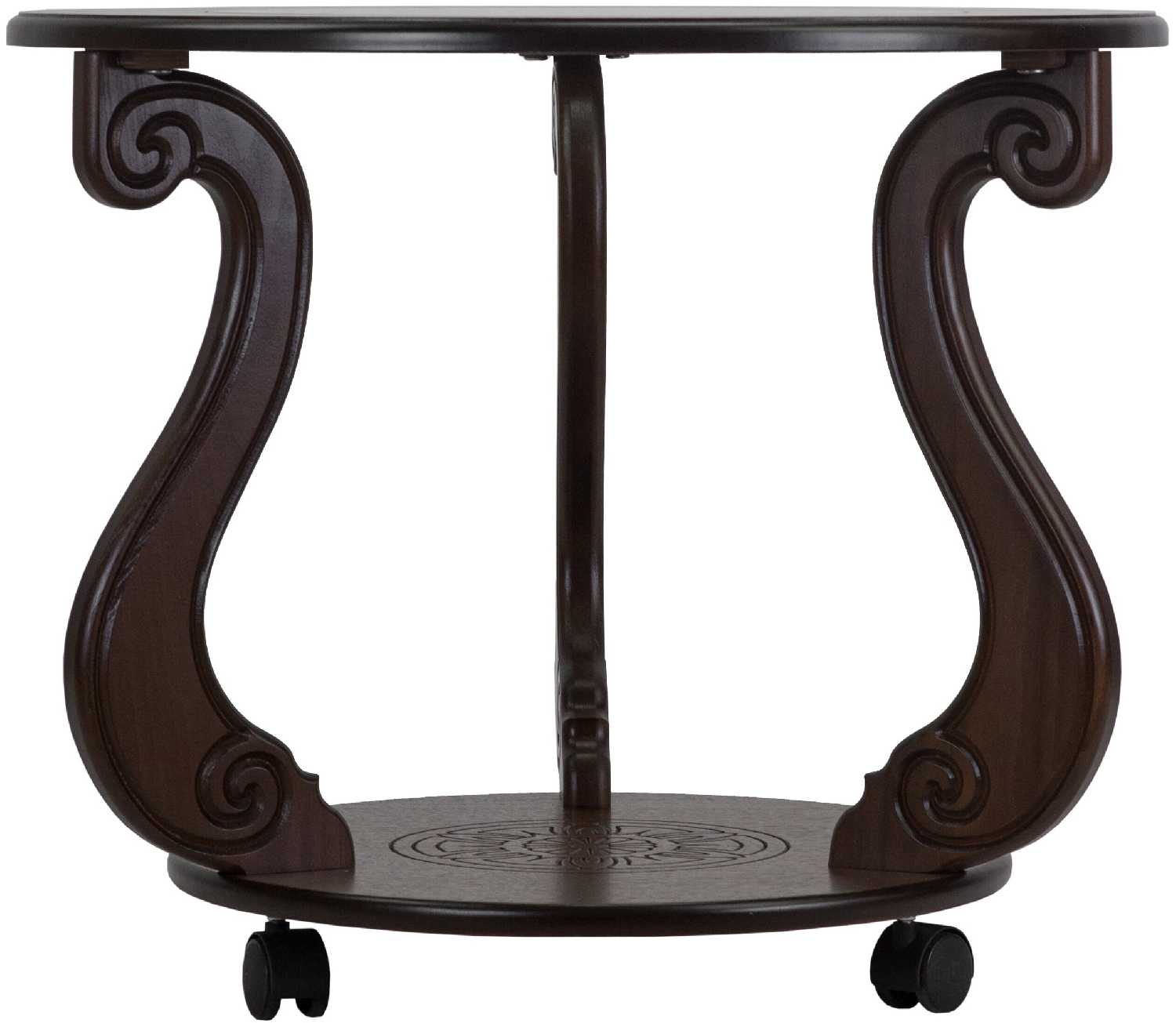 Стол журнальный Грация (С) на колесах темно-коричневый фотография 2